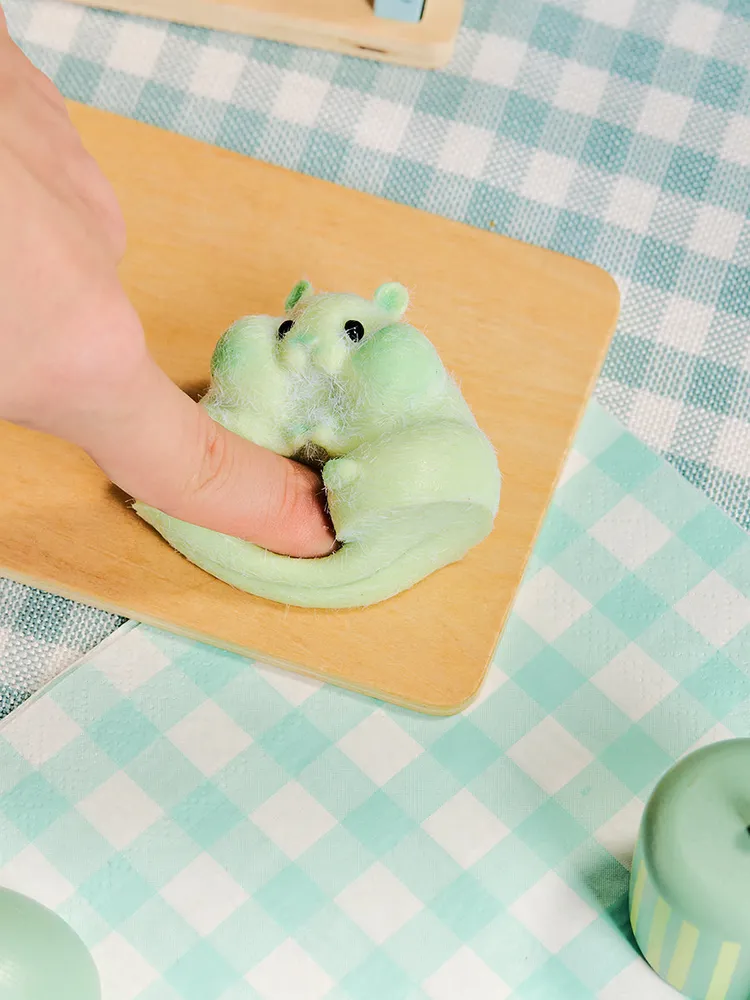 Flocked Hamster Taba Squishy — photo 2