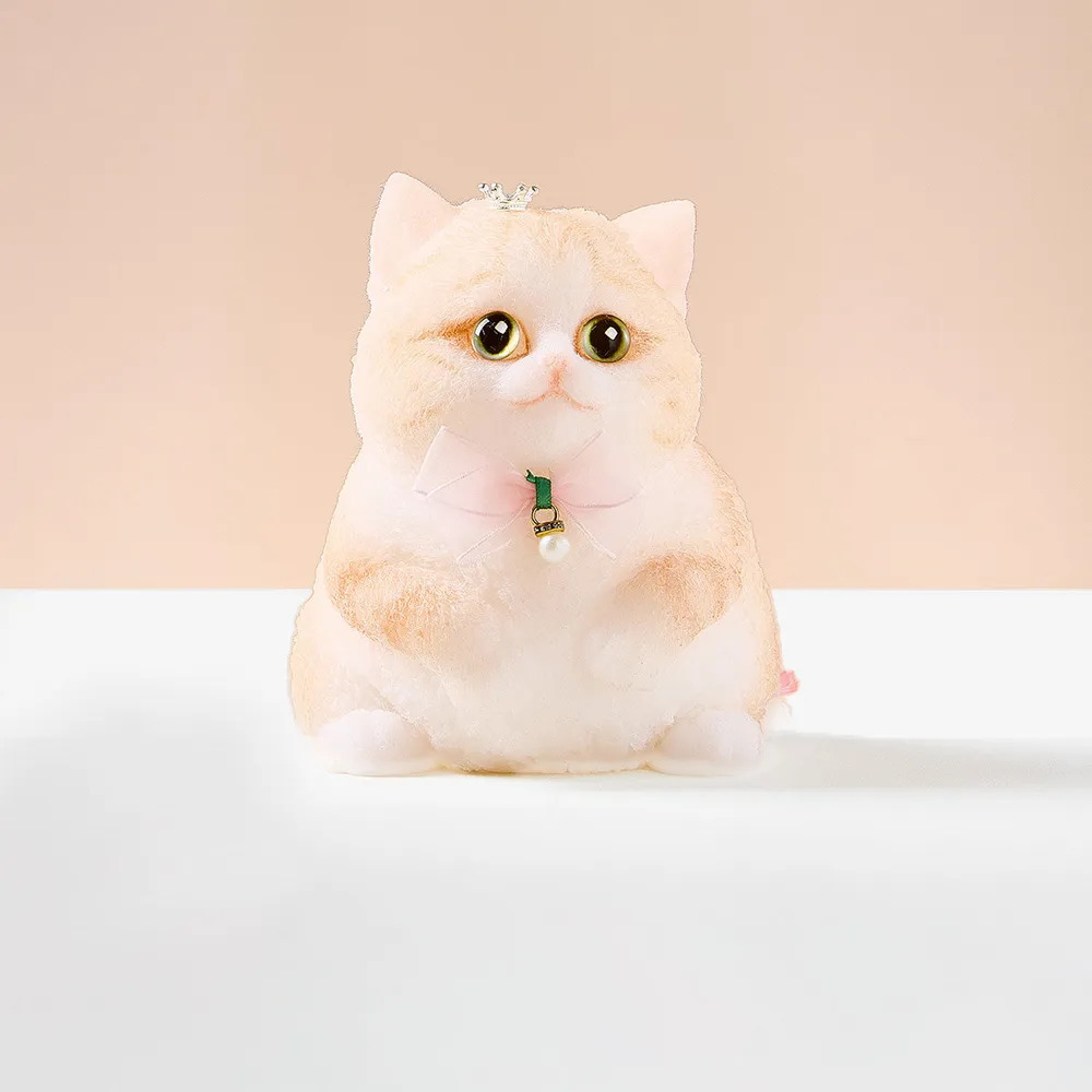 Flocked Jumbo Kitty Cat Taba Squishy