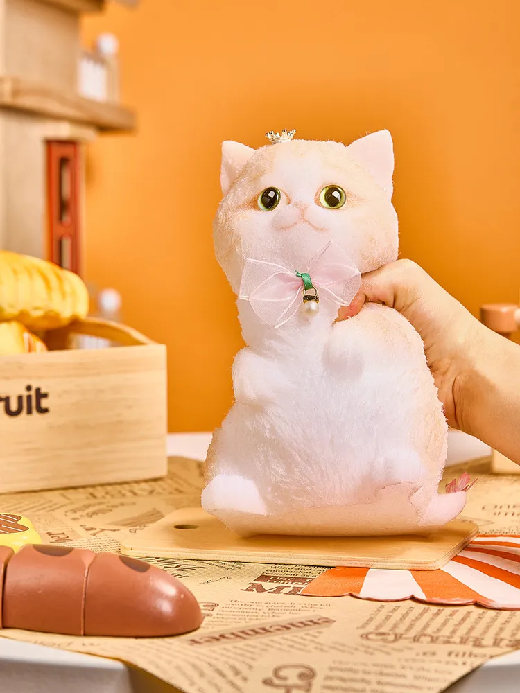Flocked Jumbo Kitty Cat Taba Squishy — photo 6