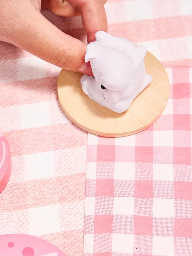 Flocked Mini Pink Pig Taba Squishy — photo 6