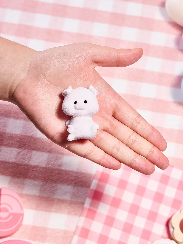 Flocked Mini Pink Pig Taba Squishy — photo 4