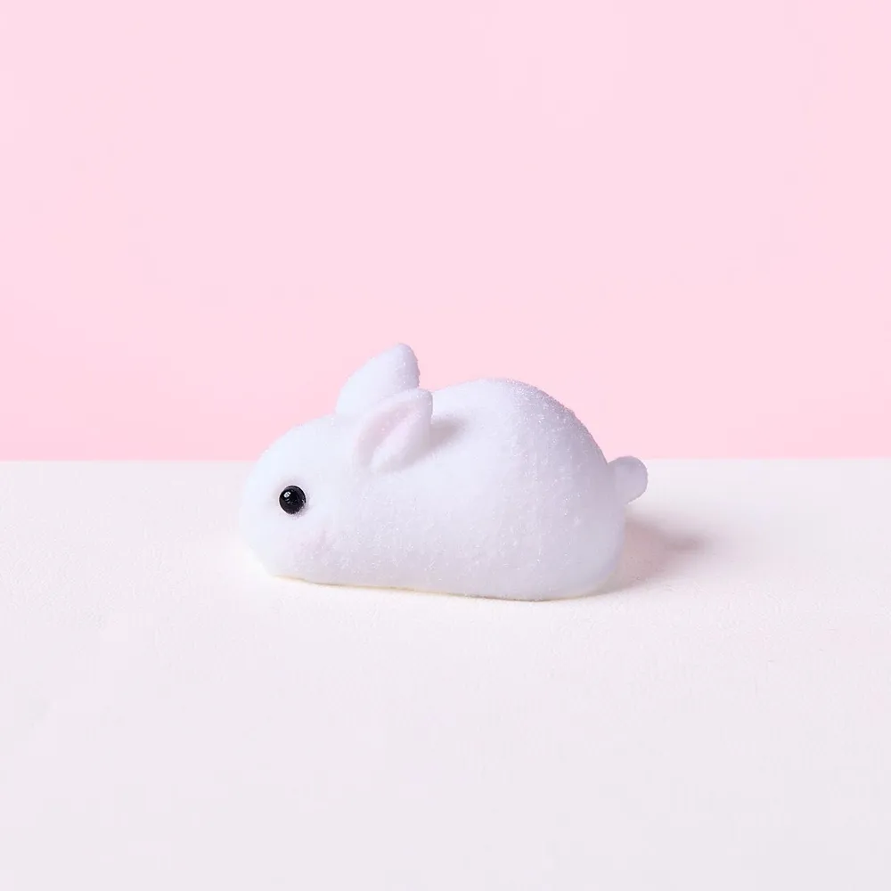 Flocked Mini Rabbit Taba Squishy