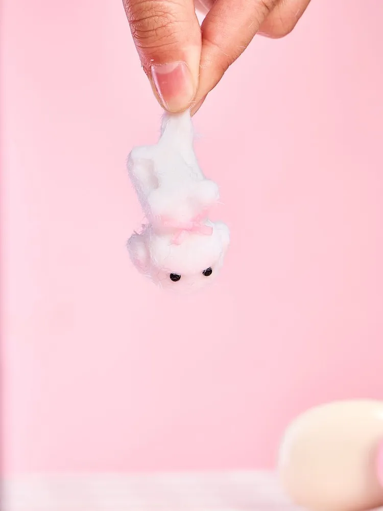 Flocked Mini White Dog Taba Squishy — photo 2
