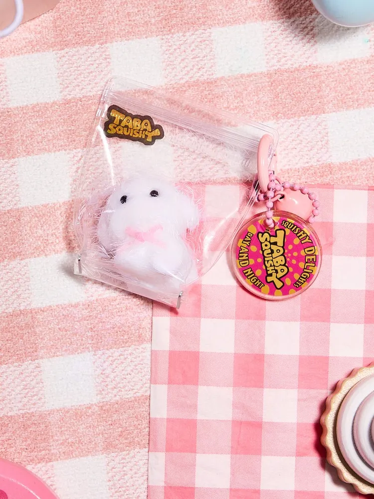 Flocked Mini White Dog Taba Squishy — photo 5