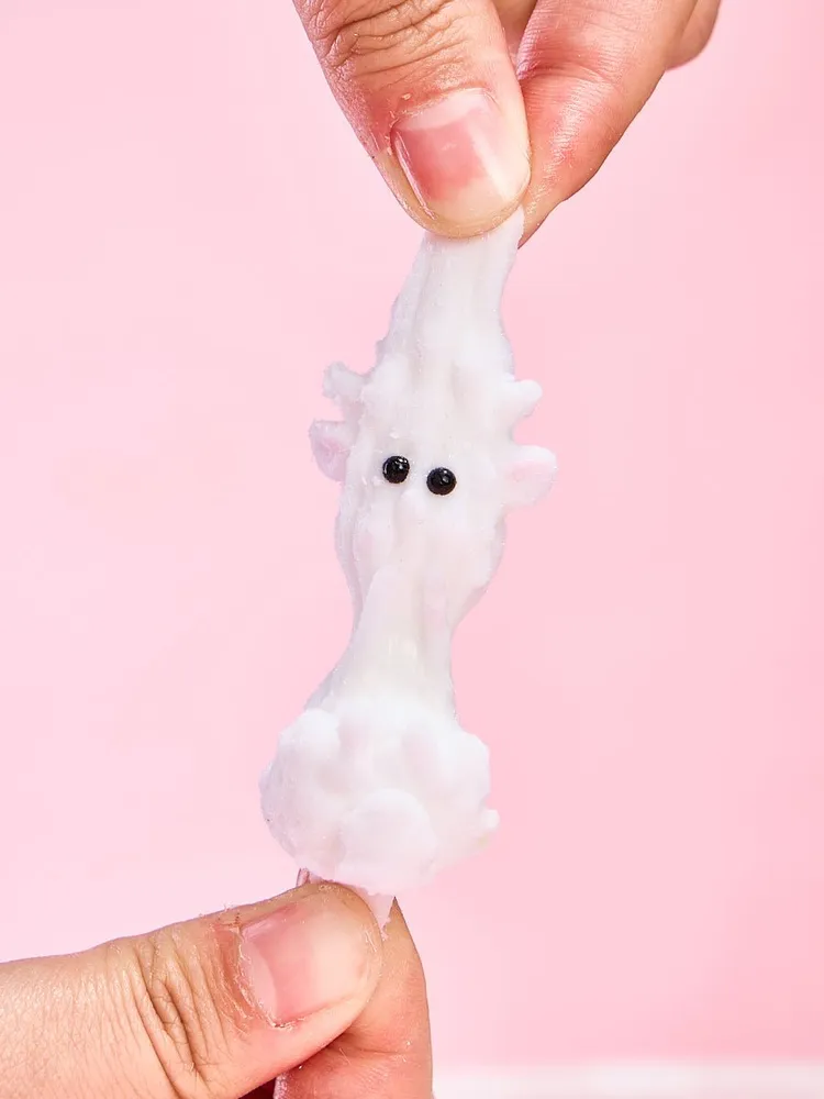 Flocked Mini White Lamb Taba Squishy — photo 3