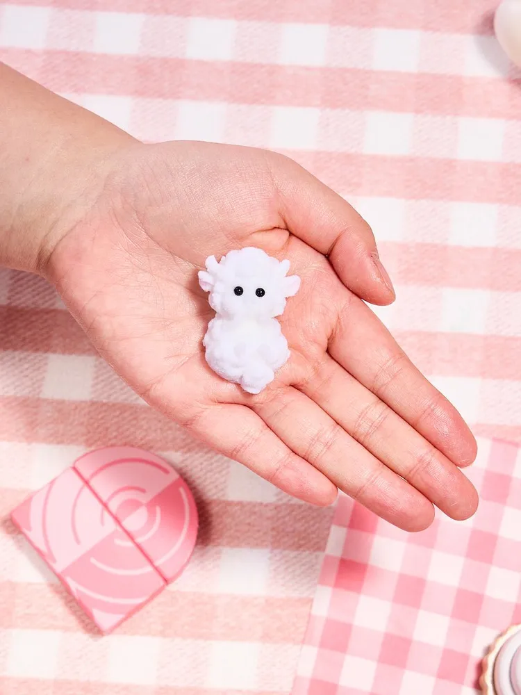 Flocked Mini White Lamb Taba Squishy — photo 4