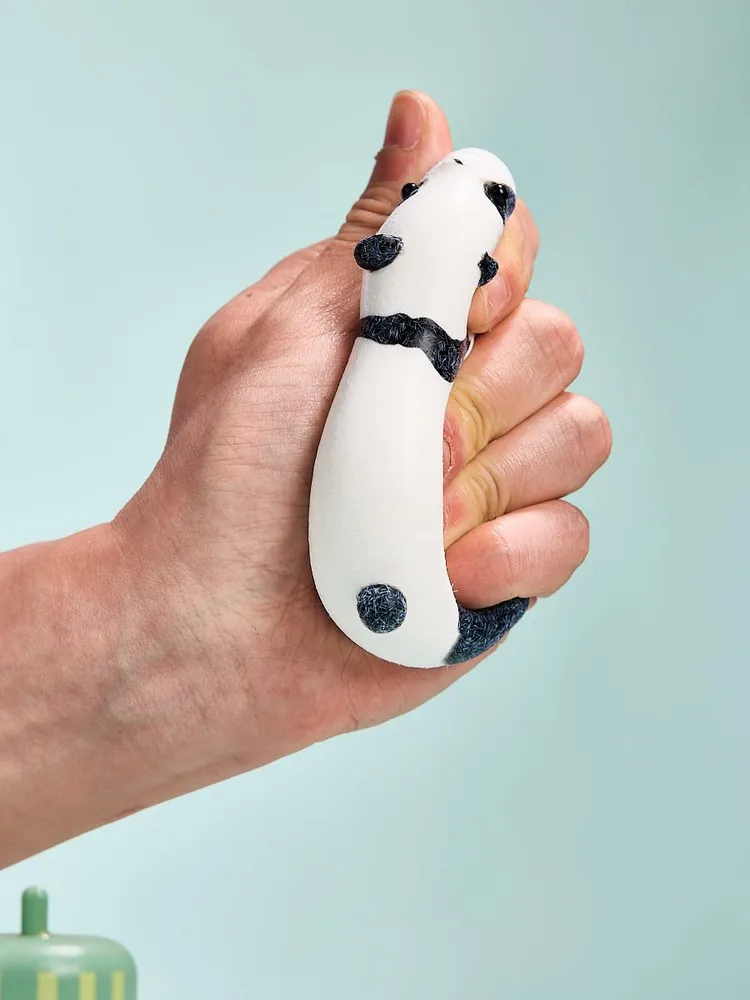 Flocked Panda Taba Squishy — photo 2