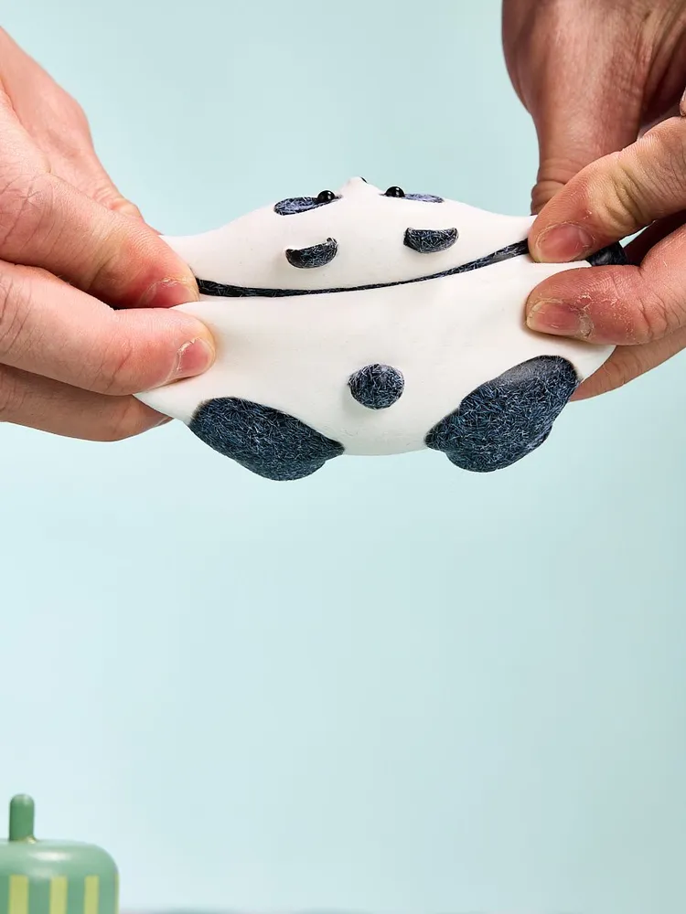Flocked Panda Taba Squishy — photo 3