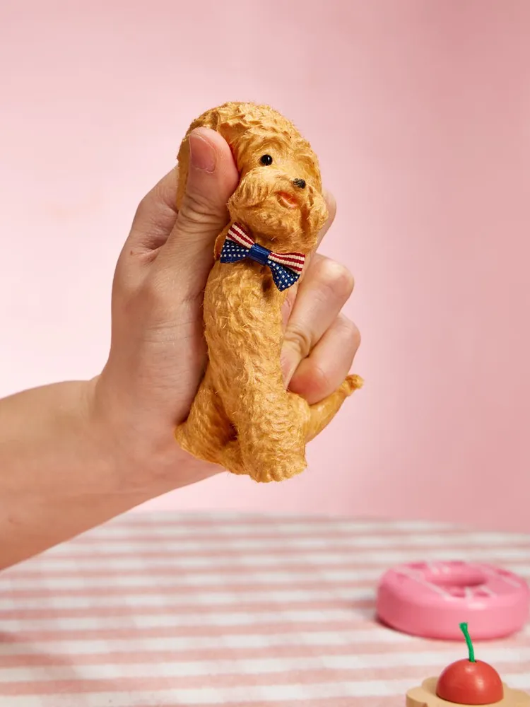 Flocked Poodle Dog Taba Squishy — photo 2