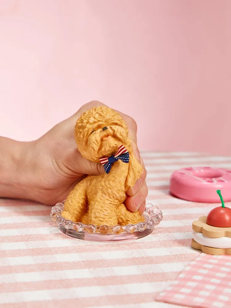 Flocked Poodle Dog Taba Squishy — photo 5