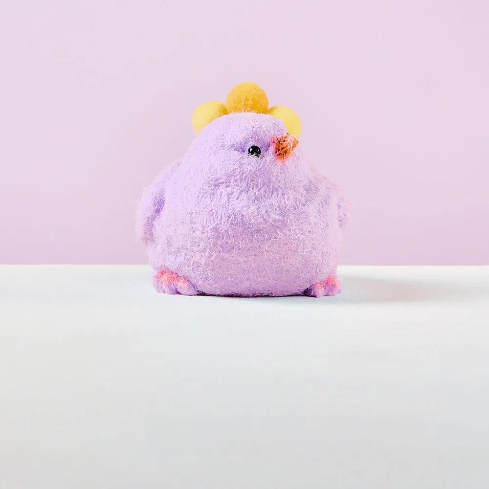 Flocked Purple Chick Taba Squishy