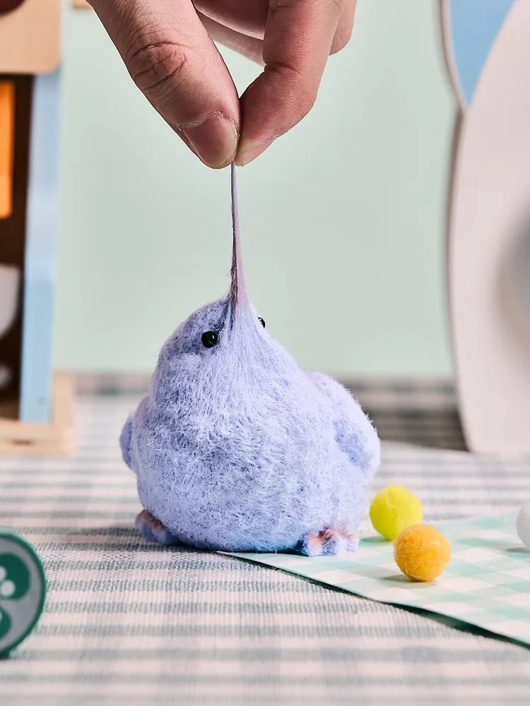 Flocked Purple Chick Taba Squishy — photo 3