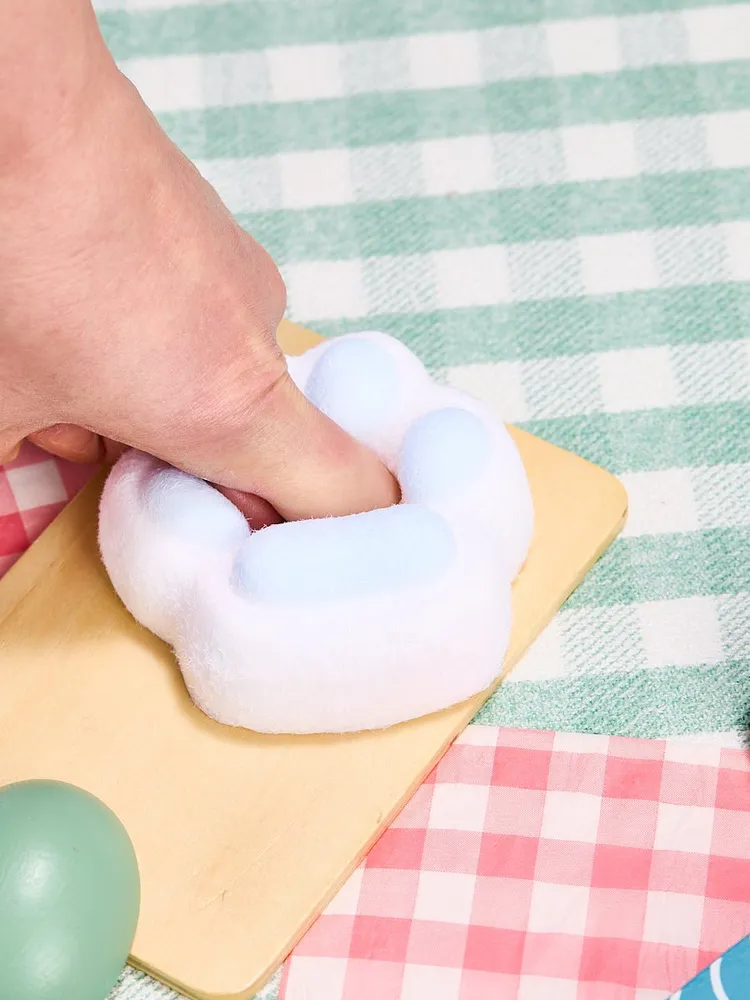 Flocked White-blue Paw Taba Squishy — photo 6