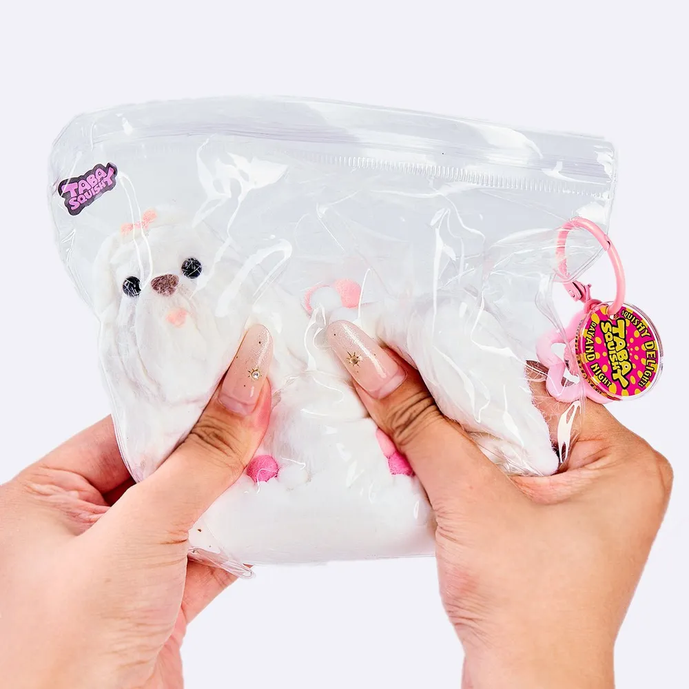 Flocked White Maltese Taba Squishy — photo 5