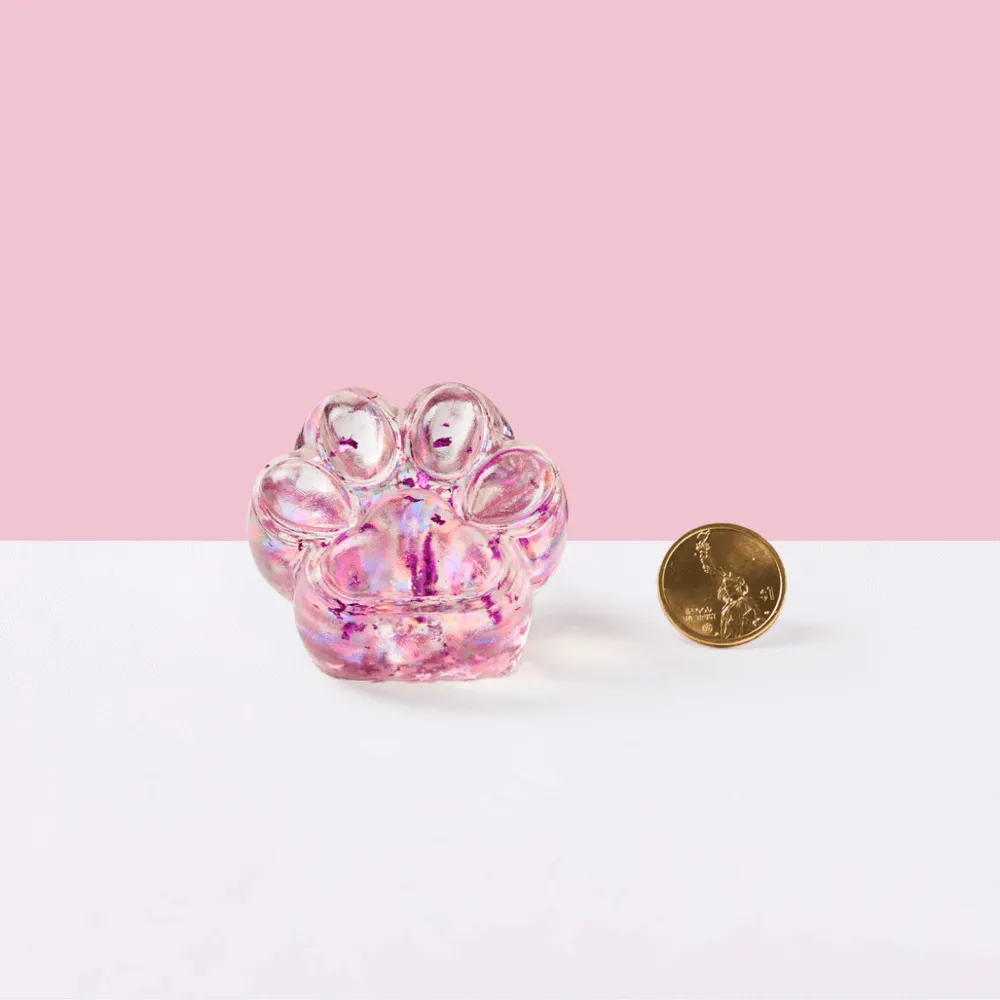 Foil Flakes Fuchsia Paw Taba Squishy — photo 2