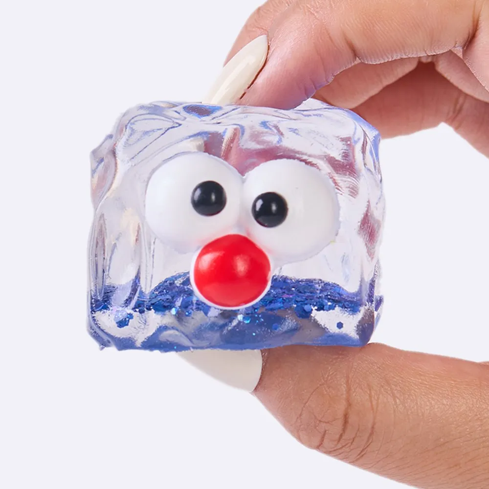 Funny Transparent-blue Ice Cube Taba Squishy — photo 3