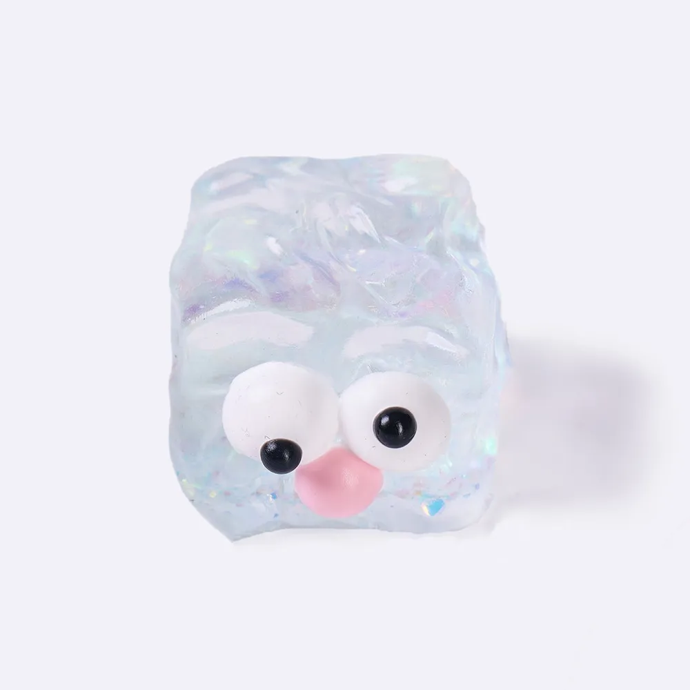 Funny Transparent-colorful Ice Cube Taba Squishy