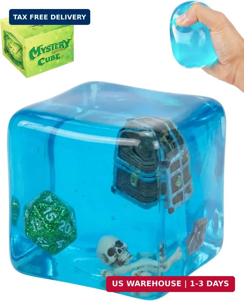 Gelatinous Cube Squishy Stress Toy (2.5")