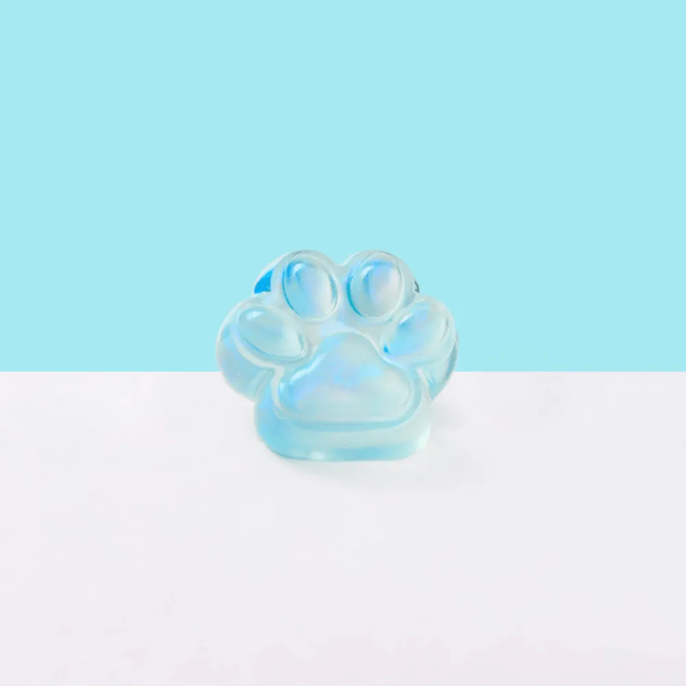 Glitter Blue Paw Taba Squishy