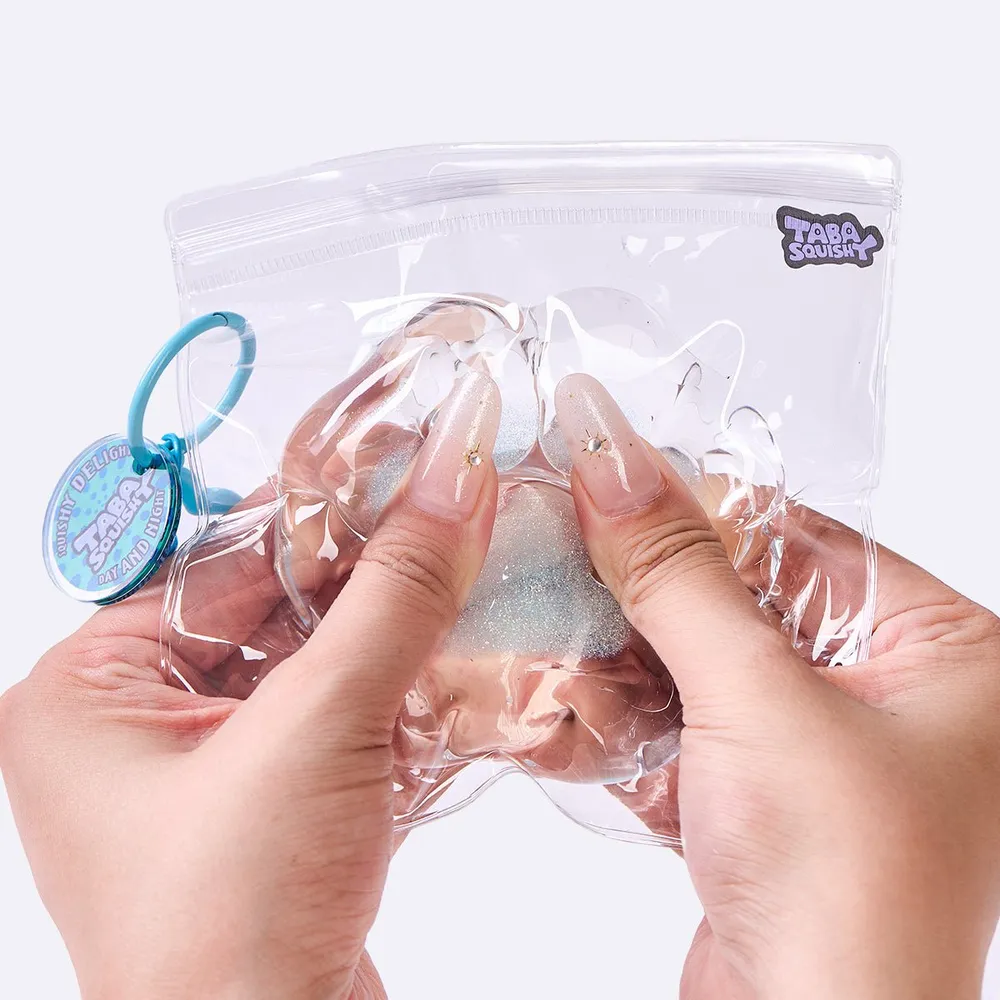Glitter Clear-blue Paw Taba Squishy — photo 5