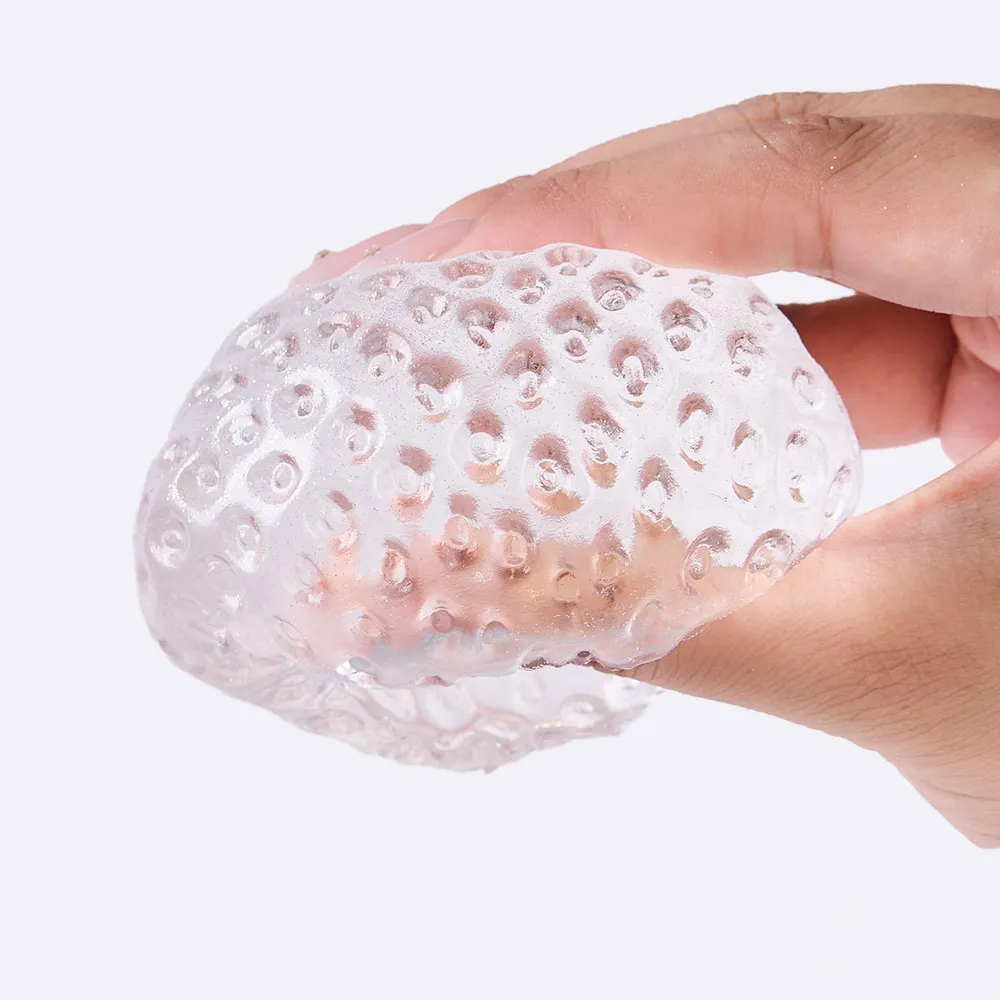 Glitter Clear-blue Strawberry Taba Squishy — photo 2