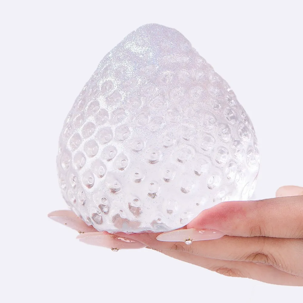 Glitter Clear-blue Strawberry Taba Squishy — photo 3