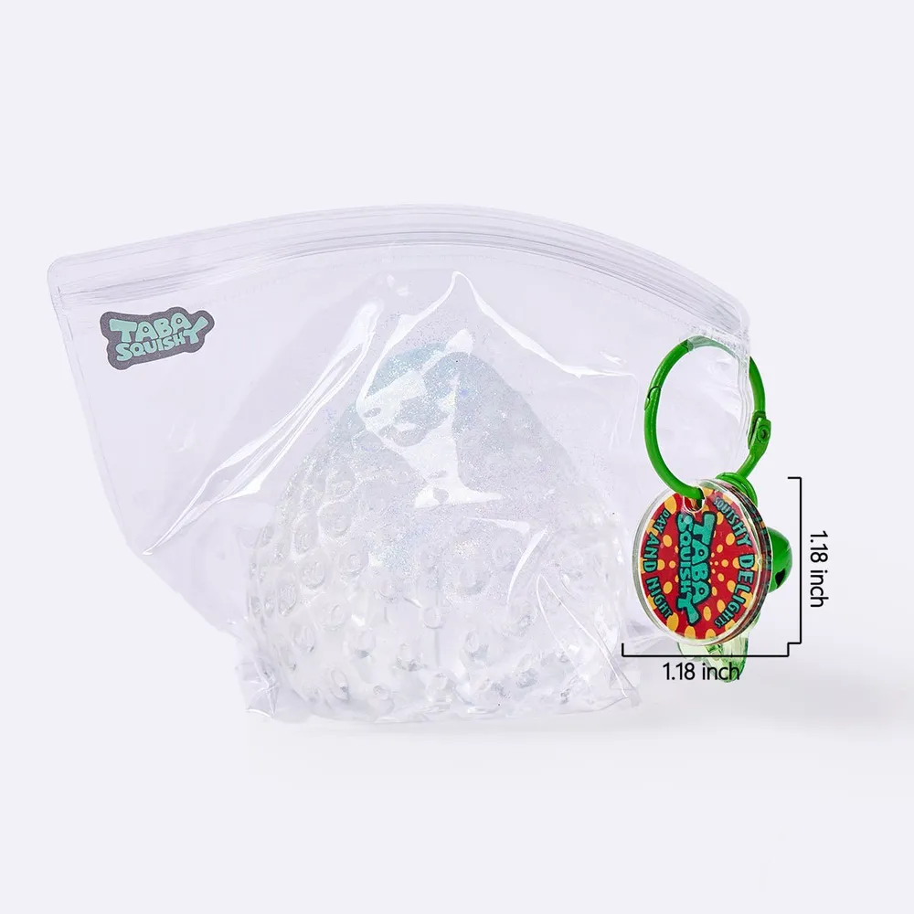 Glitter Clear-blue Strawberry Taba Squishy — photo 5
