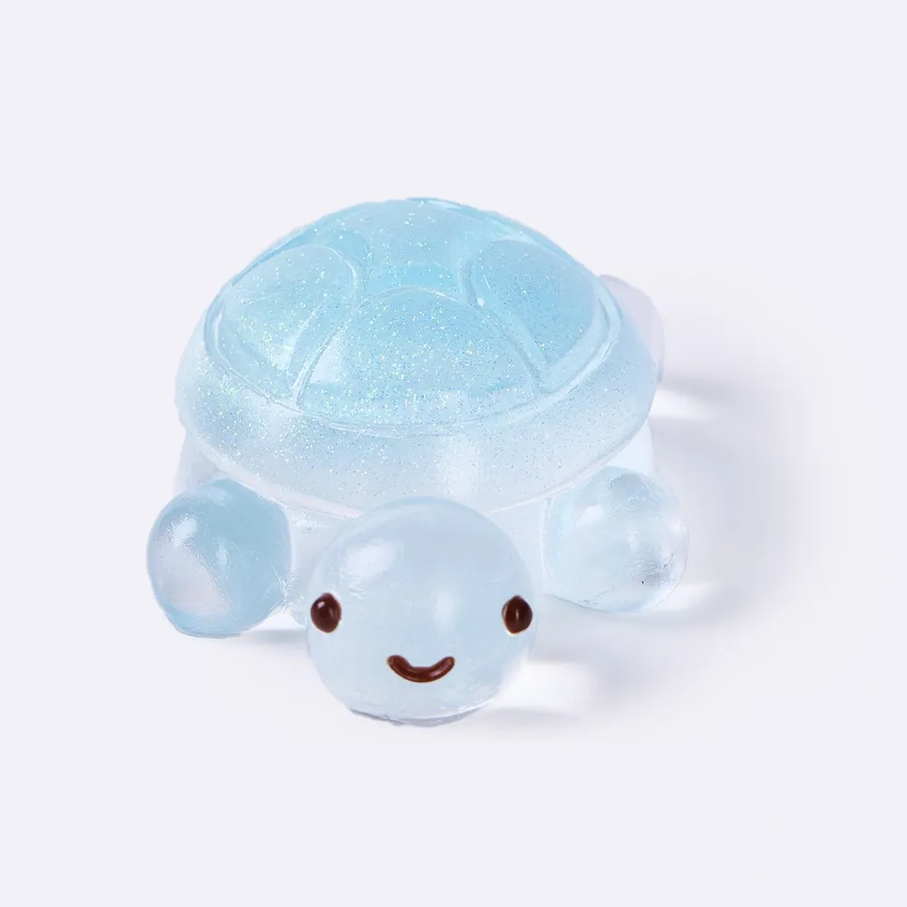 Glitter Clear-blue Turtle Taba Squishy