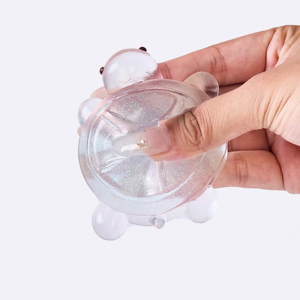 Glitter Clear-blue Turtle Taba Squishy — photo 3