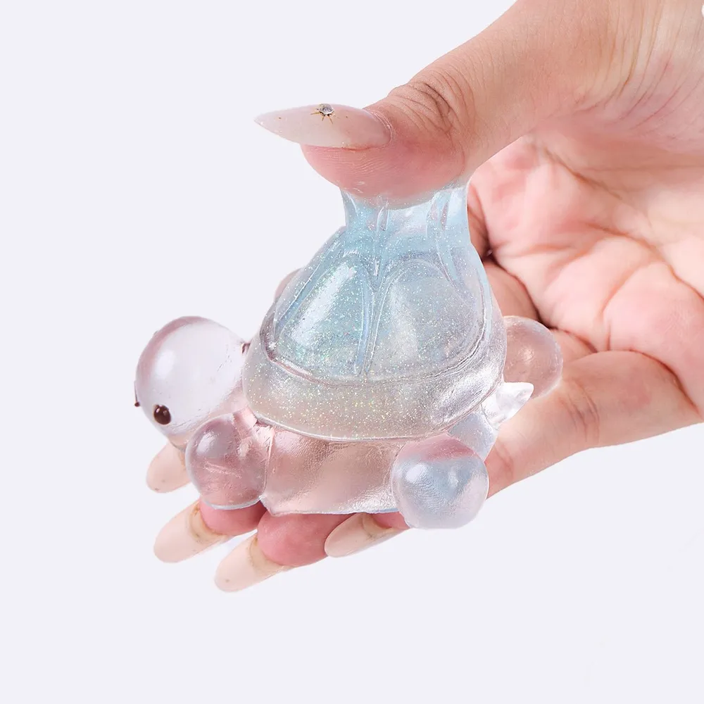 Glitter Clear-blue Turtle Taba Squishy — photo 4
