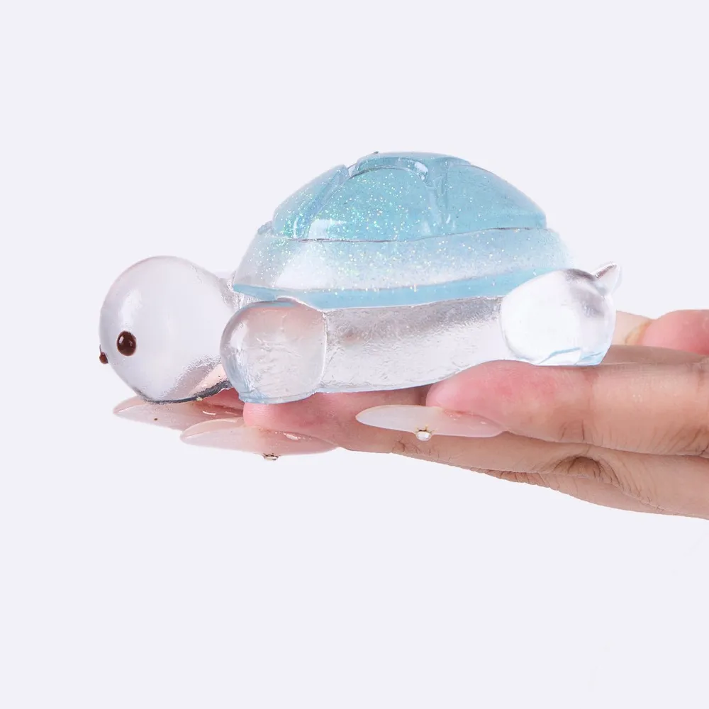 Glitter Clear-blue Turtle Taba Squishy — photo 5