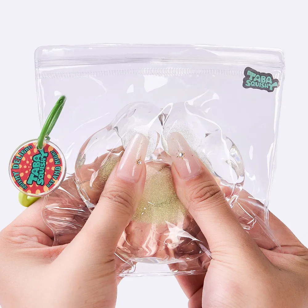 Glitter Clear-green Paw Taba Squishy — photo 5