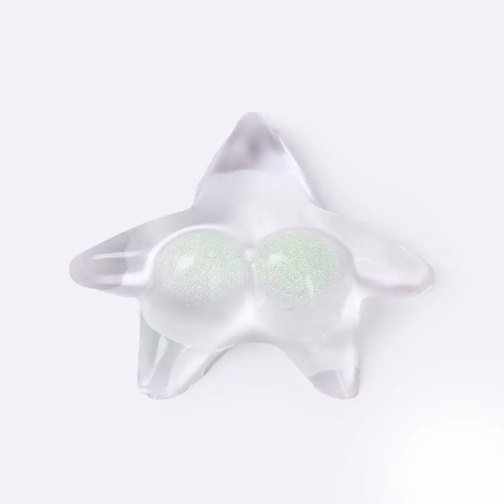 Glitter Clear-green Starfish Taba Squishy