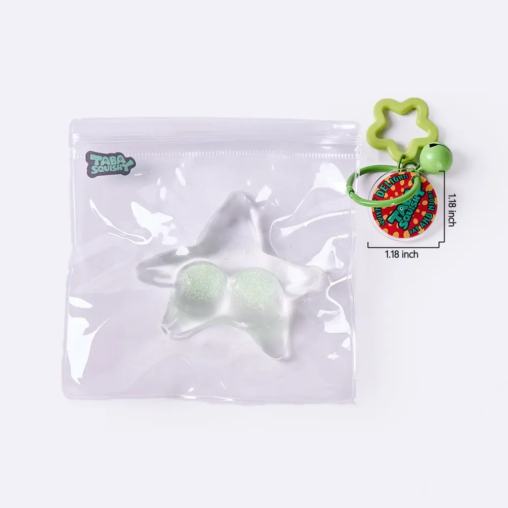 Glitter Clear-green Starfish Taba Squishy — photo 5