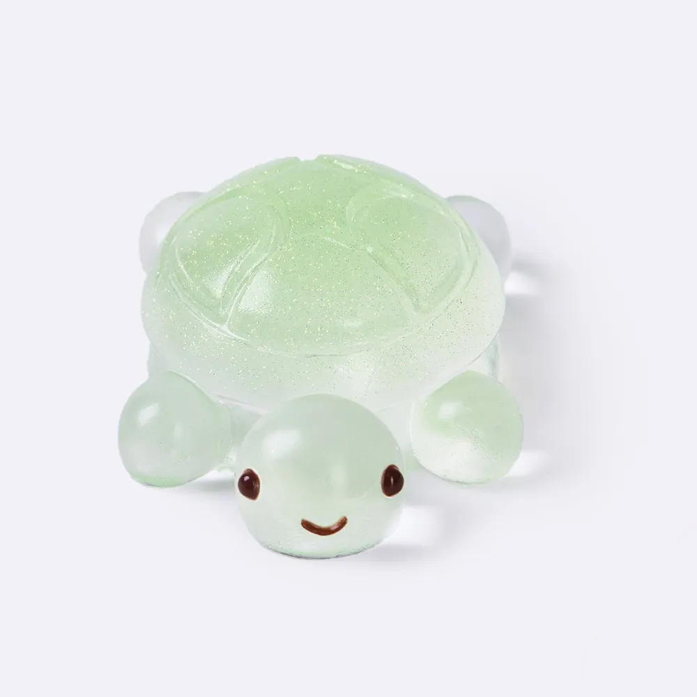 Glitter Clear-green Turtle Taba Squishy