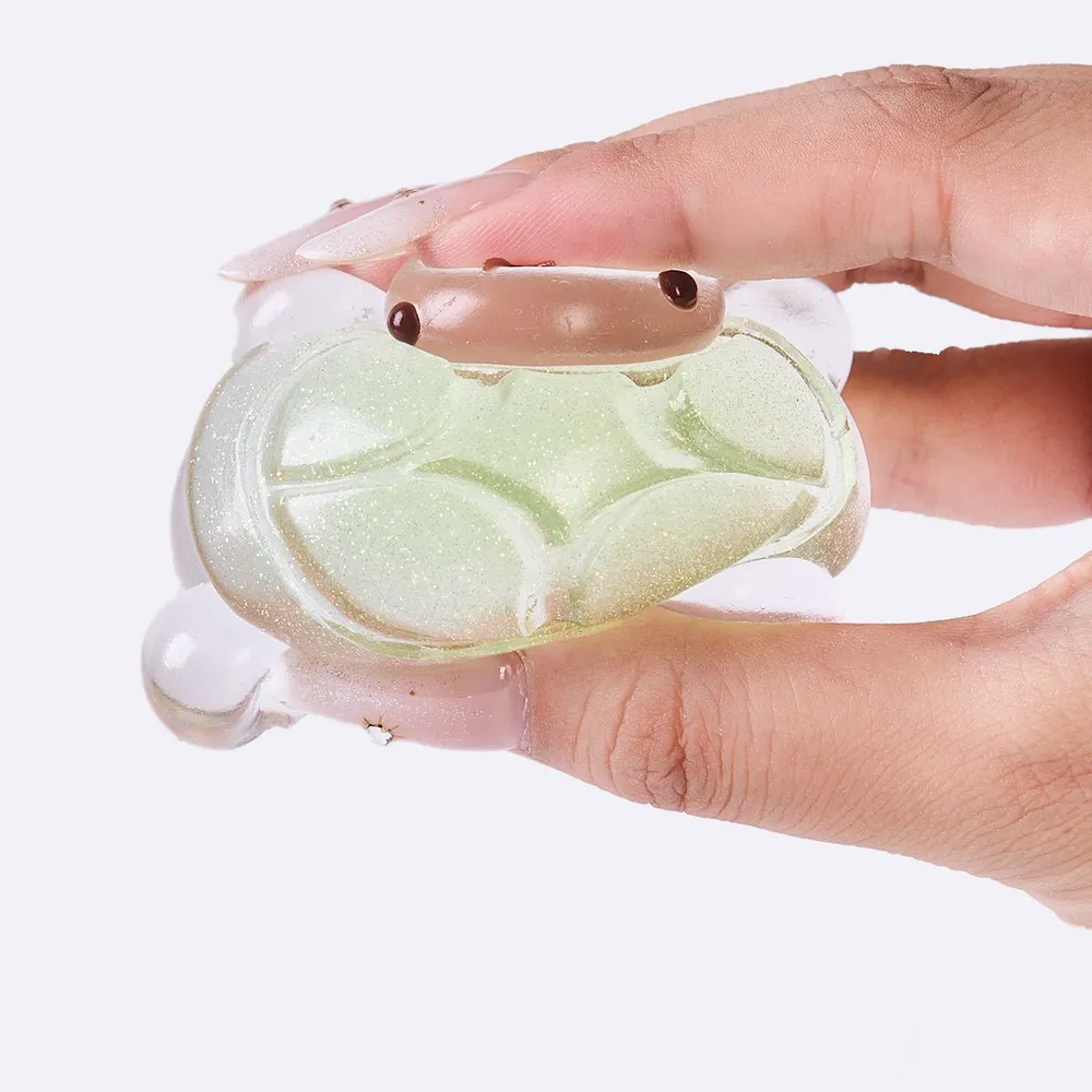 Glitter Clear-green Turtle Taba Squishy — photo 2