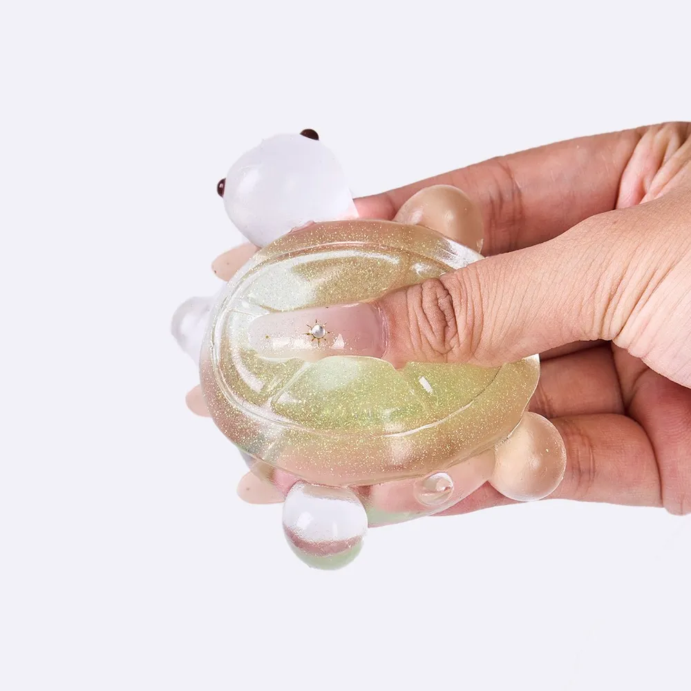 Glitter Clear-green Turtle Taba Squishy — photo 3