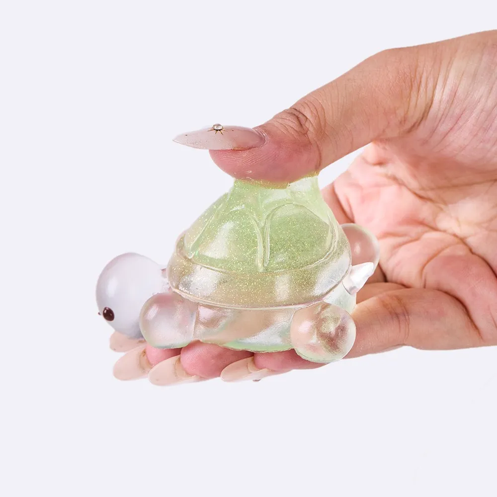 Glitter Clear-green Turtle Taba Squishy — photo 4