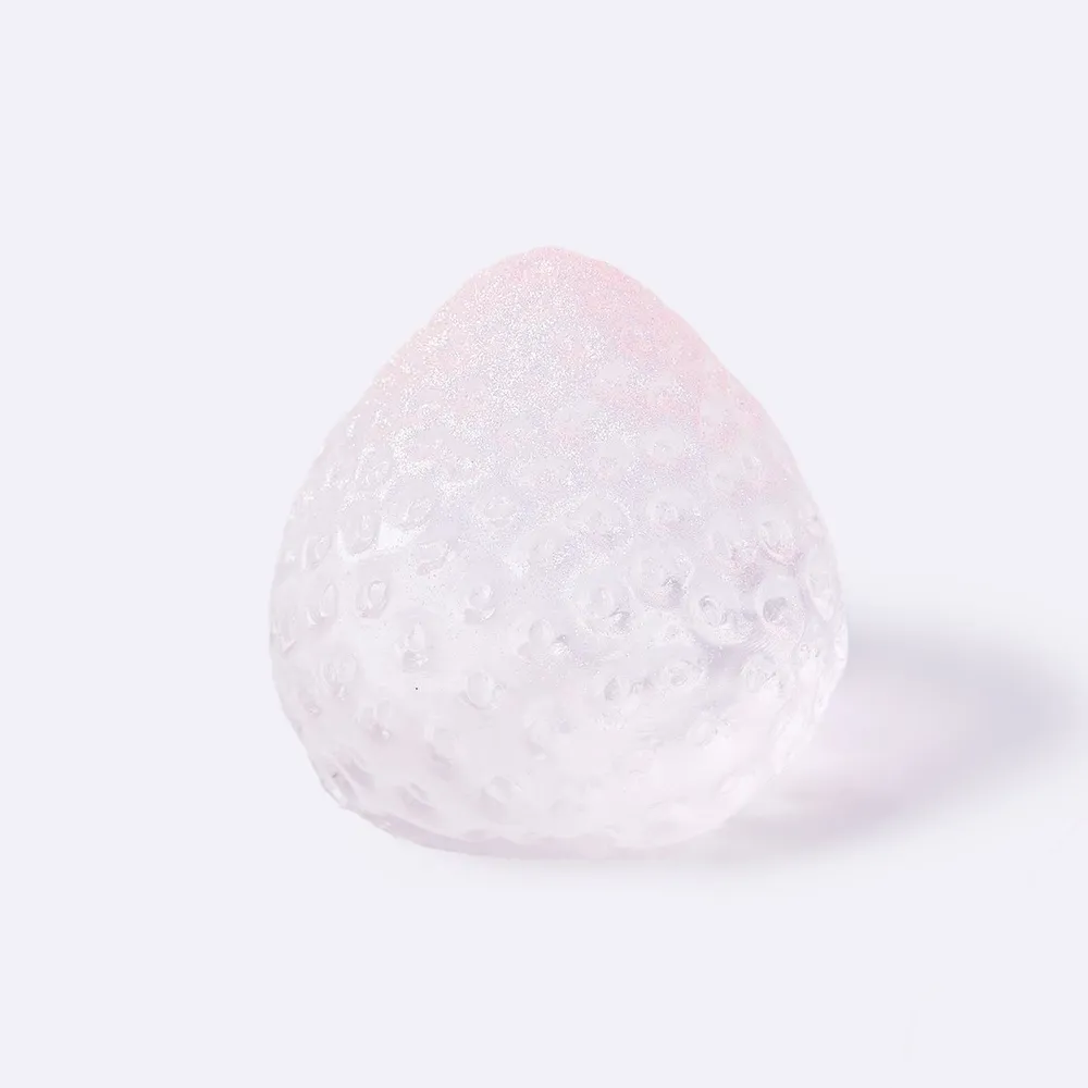 Glitter Clear-orange Strawberry Taba Squishy