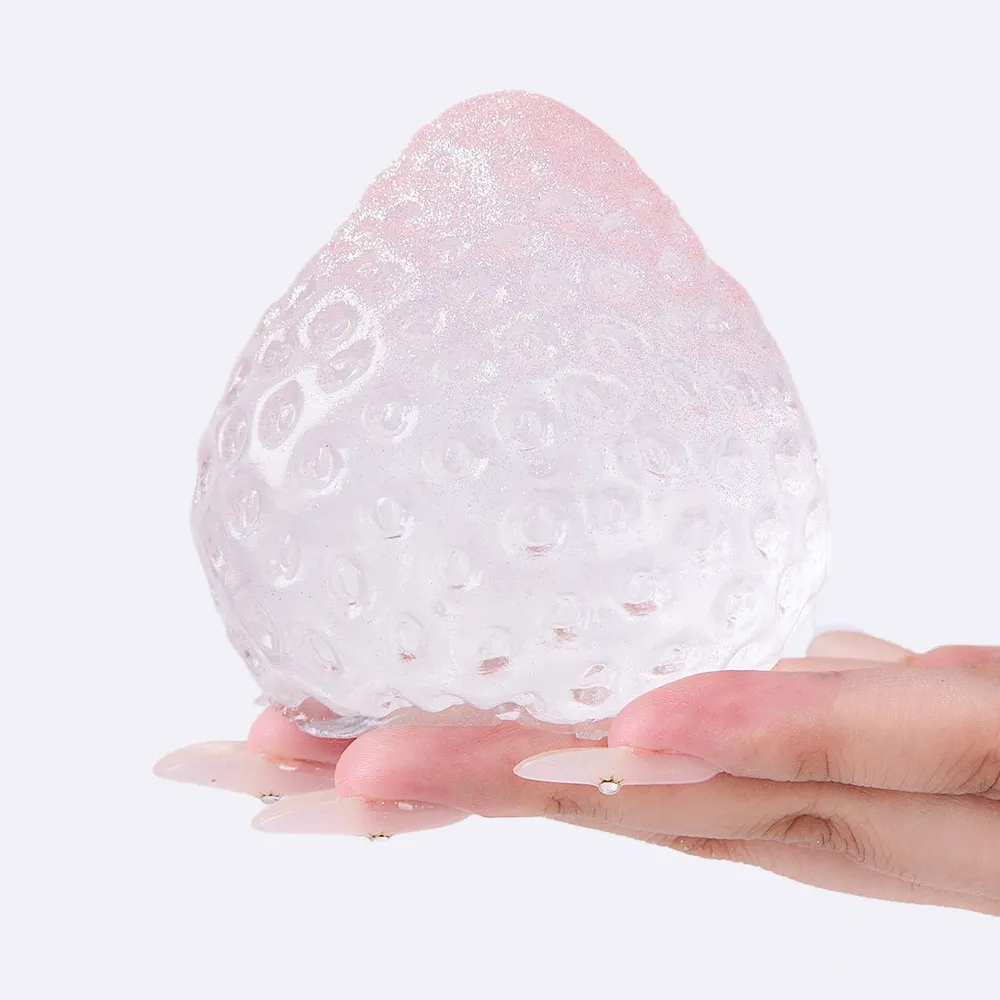 Glitter Clear-orange Strawberry Taba Squishy — photo 3