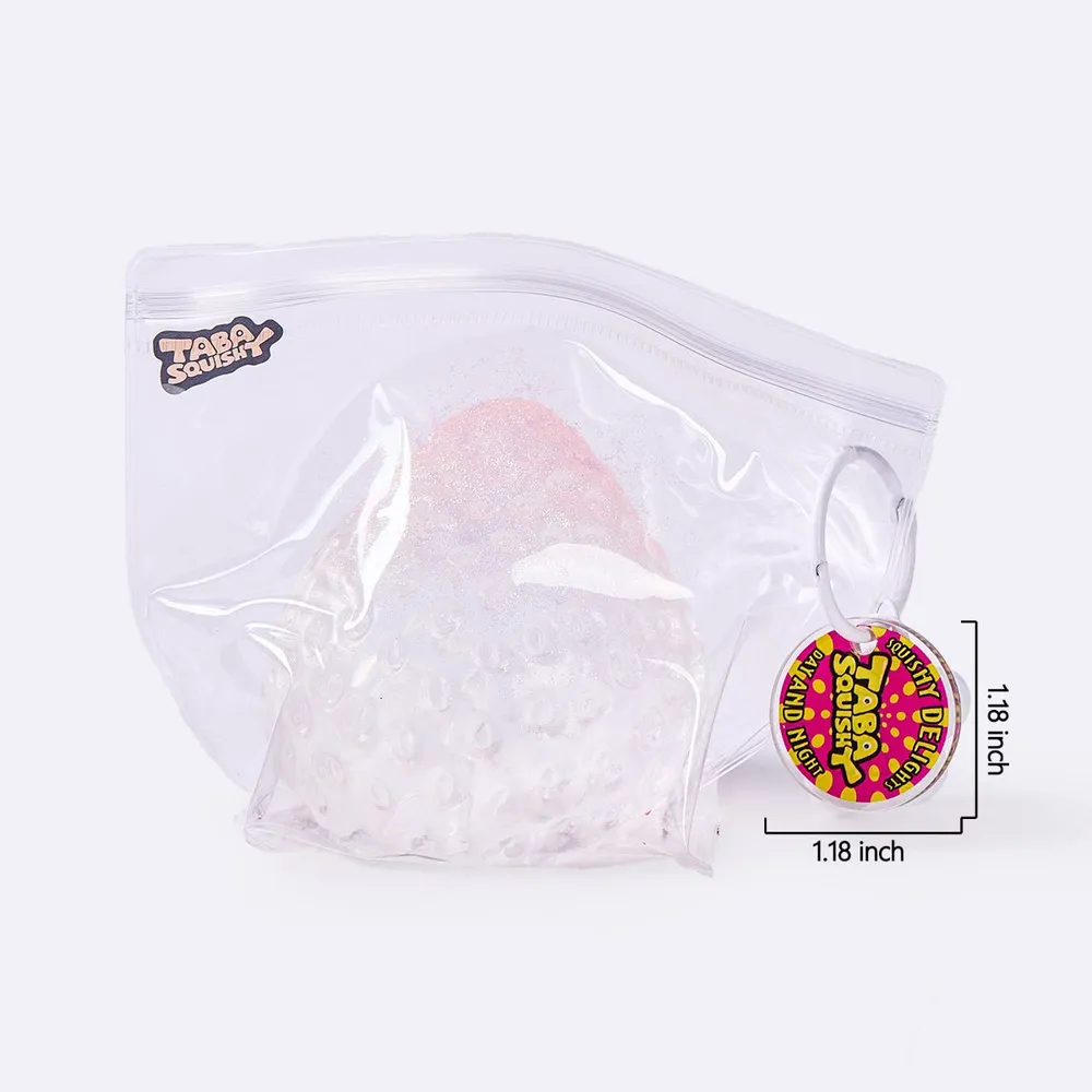 Glitter Clear-orange Strawberry Taba Squishy — photo 5