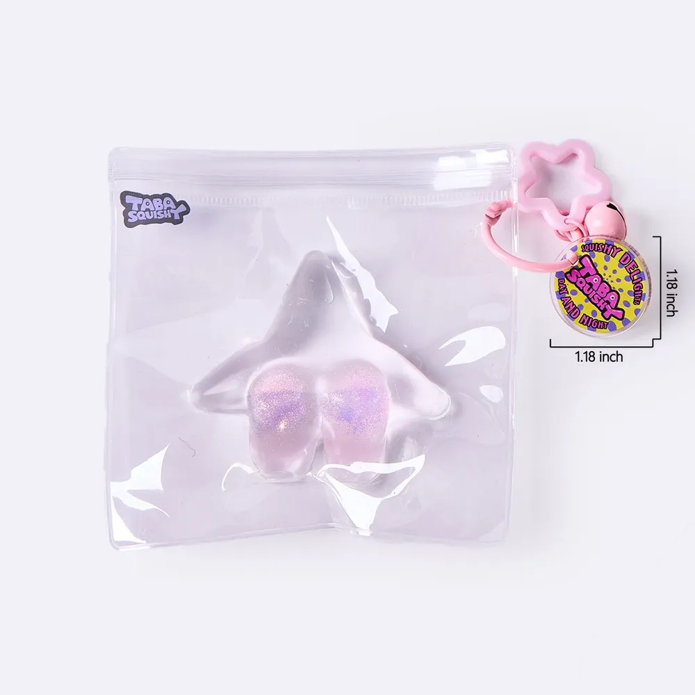 Glitter Clear-pink Starfish Taba Squishy — photo 5