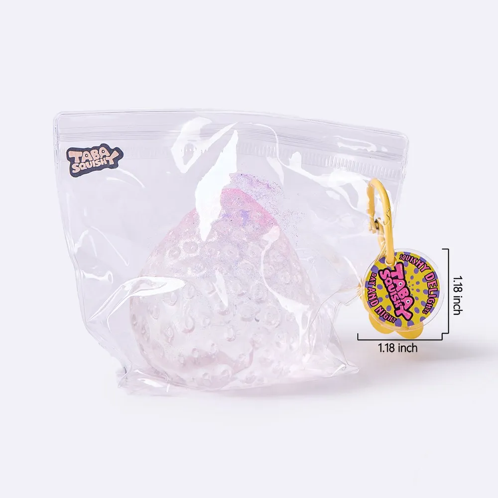 Glitter Clear-pink Strawberry Taba Squishy — photo 5