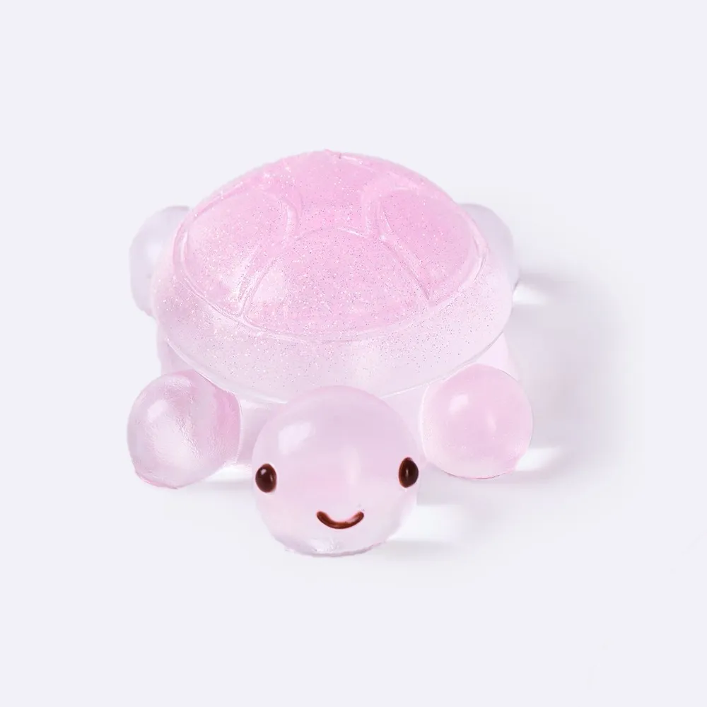 Glitter Clear-pink Turtle Taba Squishy
