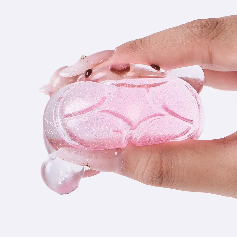 Glitter Clear-pink Turtle Taba Squishy — photo 2