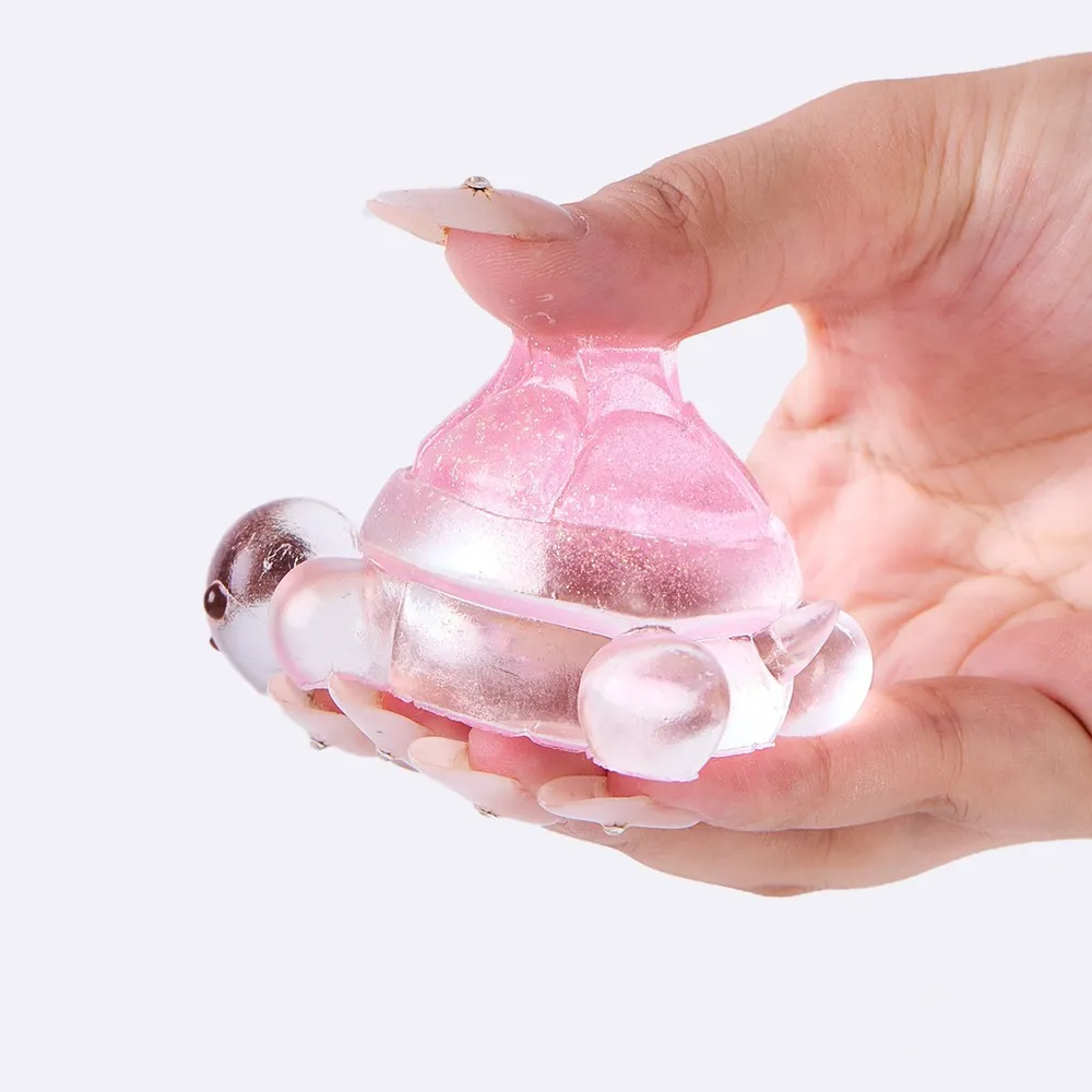 Glitter Clear-pink Turtle Taba Squishy — photo 3