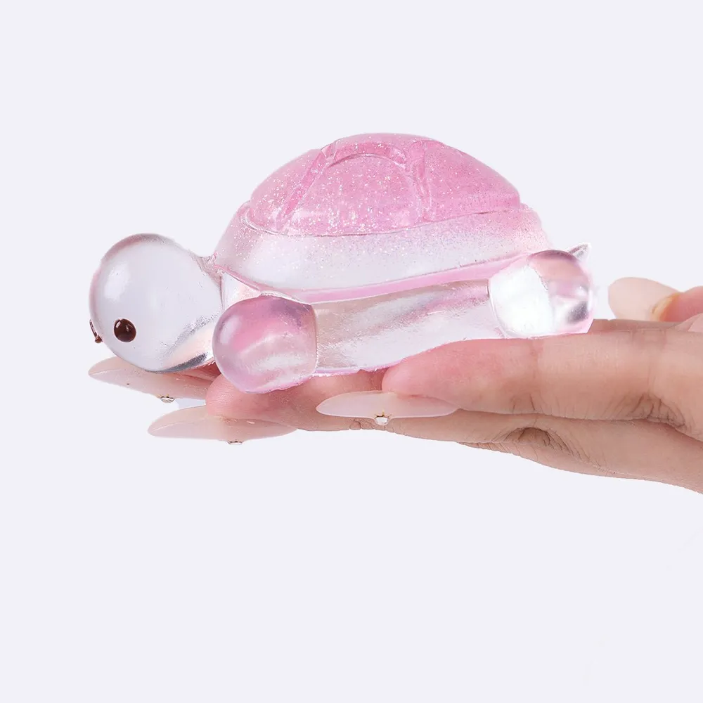 Glitter Clear-pink Turtle Taba Squishy — photo 4