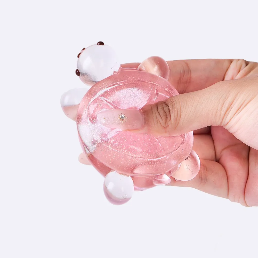 Glitter Clear-pink Turtle Taba Squishy — photo 5