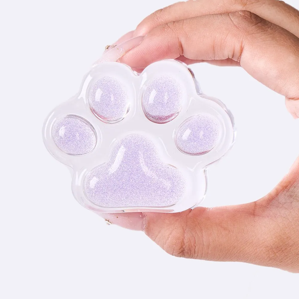 Glitter Clear-purple Paw Taba Squishy — photo 3