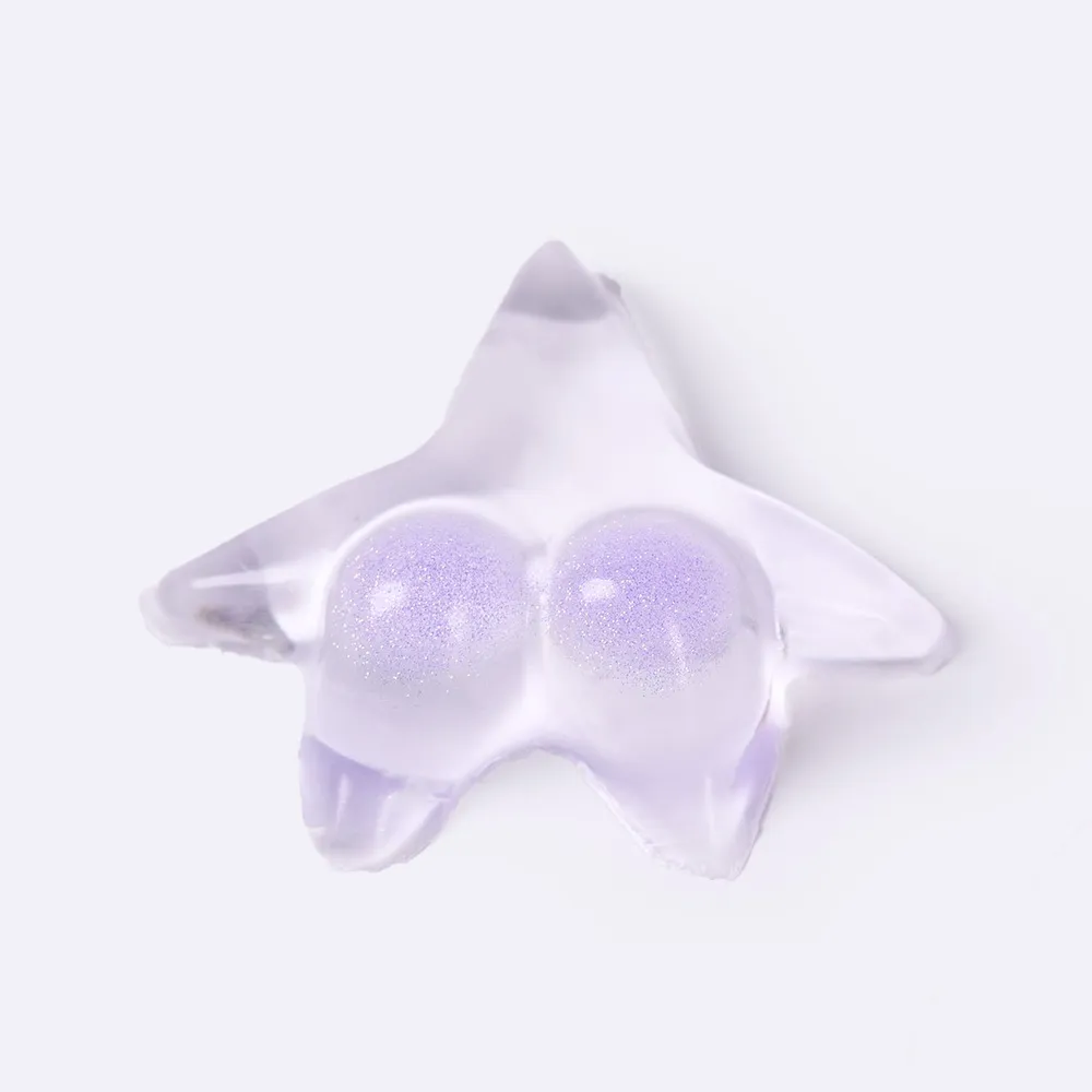 Glitter Clear-purple Starfish Taba Squishy